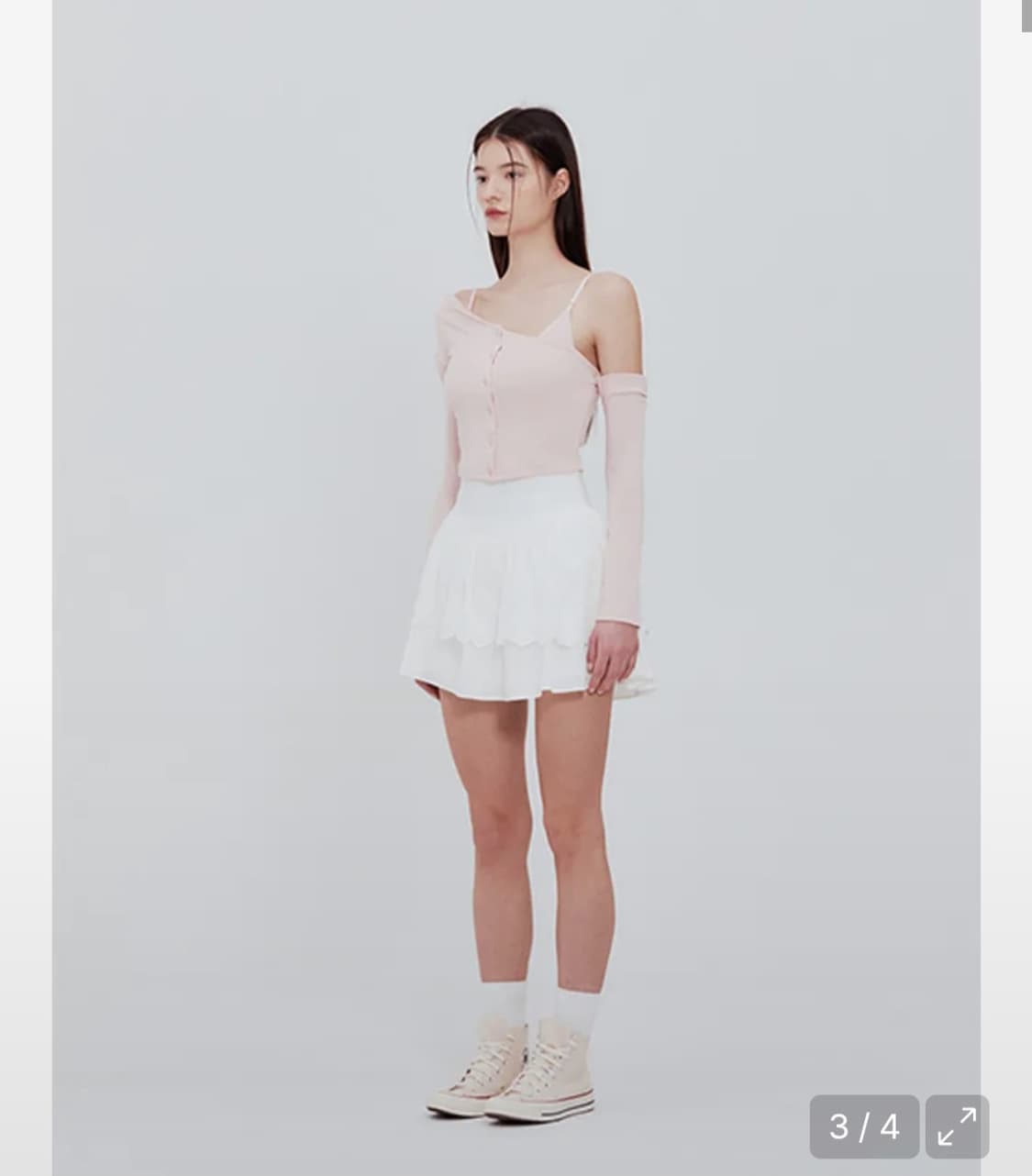 수지,아현착용) 낫유어로즈 언발란스 가디건 세트 상품이미지5