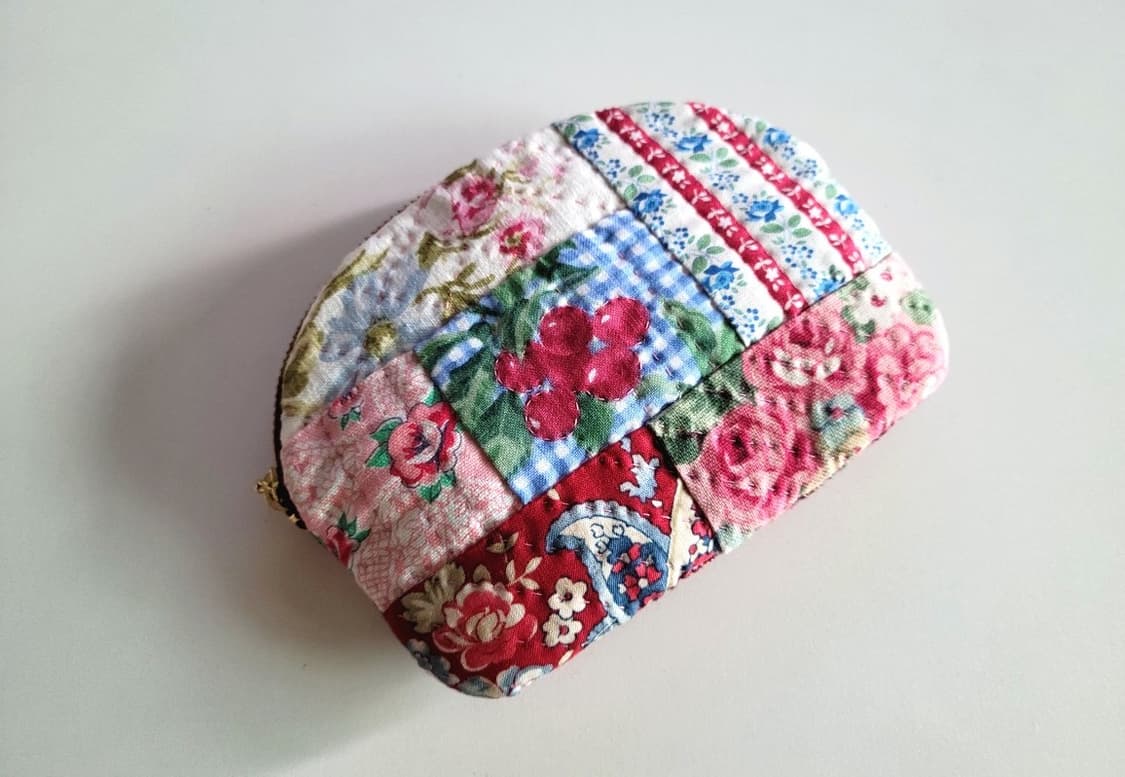 레드체리퀼트파우치/퀼트지갑/핸드메이드/퀼트소품/크리스마스선물 상품이미지4