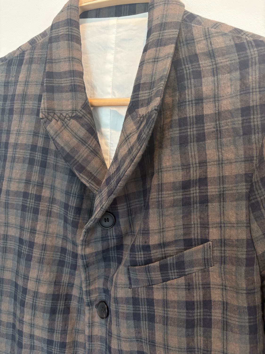 Bergfabel linen farmer check jacket 상품이미지2