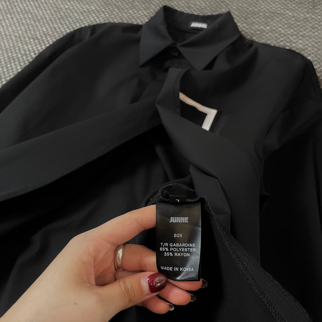 준느 S05 블랙 긴팔 셔츠 L 상품이미지5