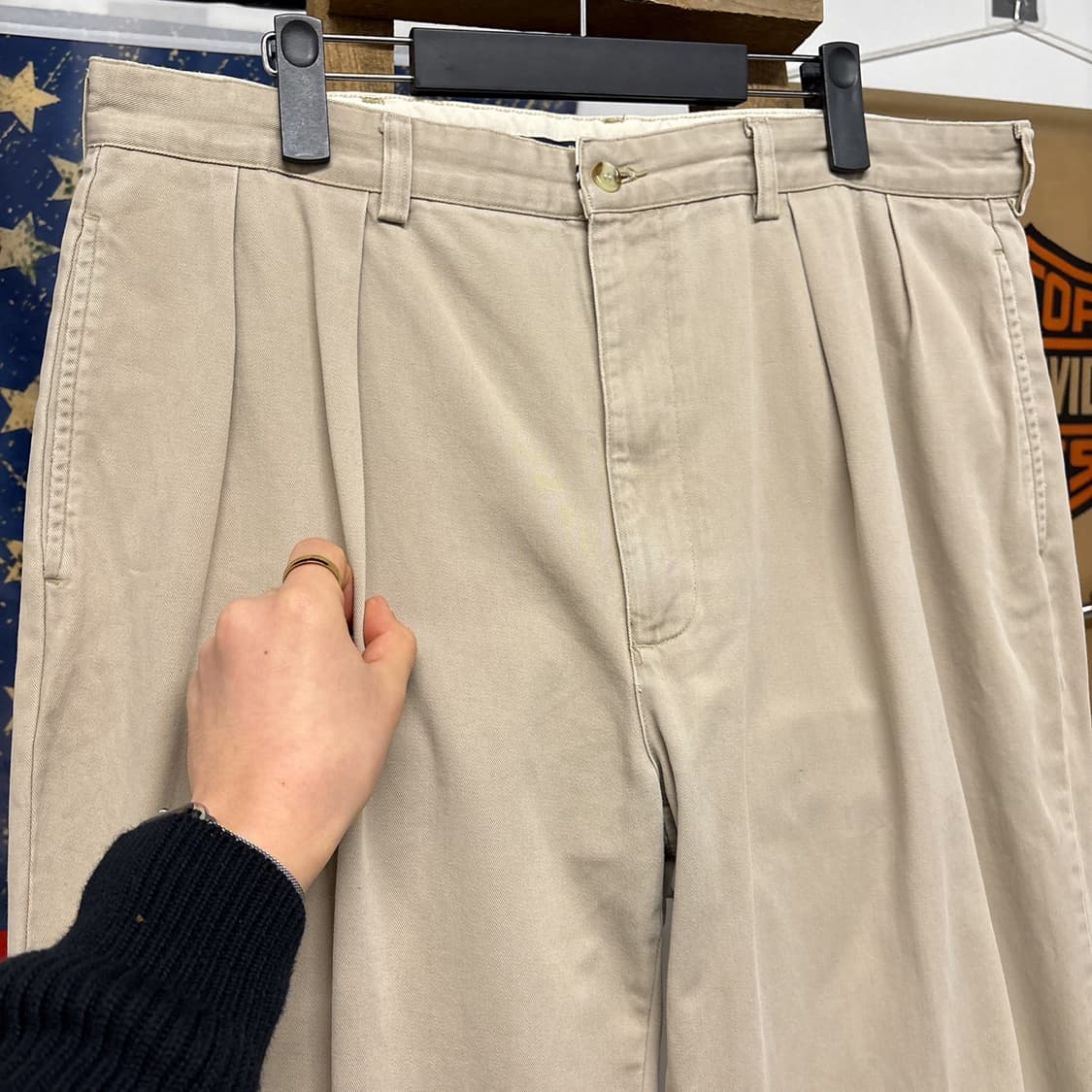 80~90s 폴로 랄프로렌 클래식 더블플리츠 베이지 치노팬츠 N767 상품이미지3