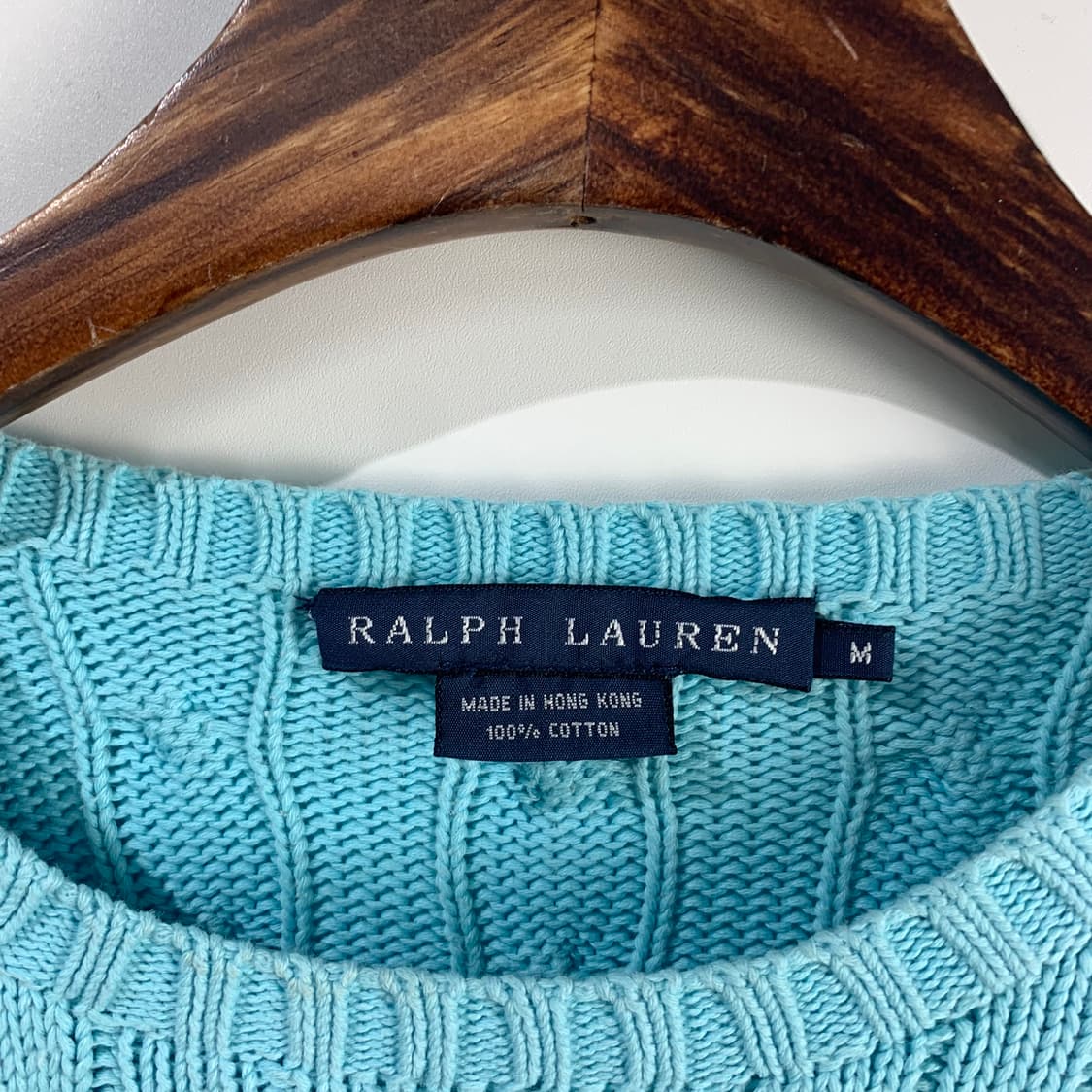 폴로 랄프로렌 스카이블루 꽈배기 니트 상품이미지5