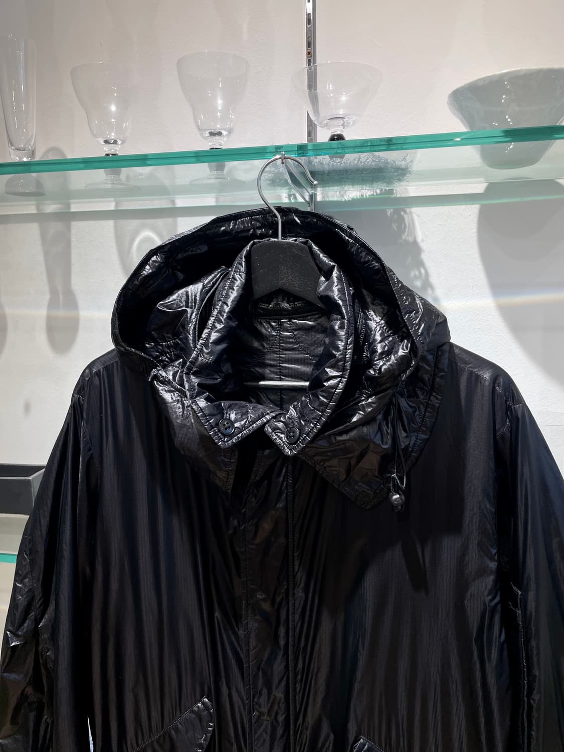 요지야마모토 뿌르옴므 quilted design hooded coat 상품이미지3
