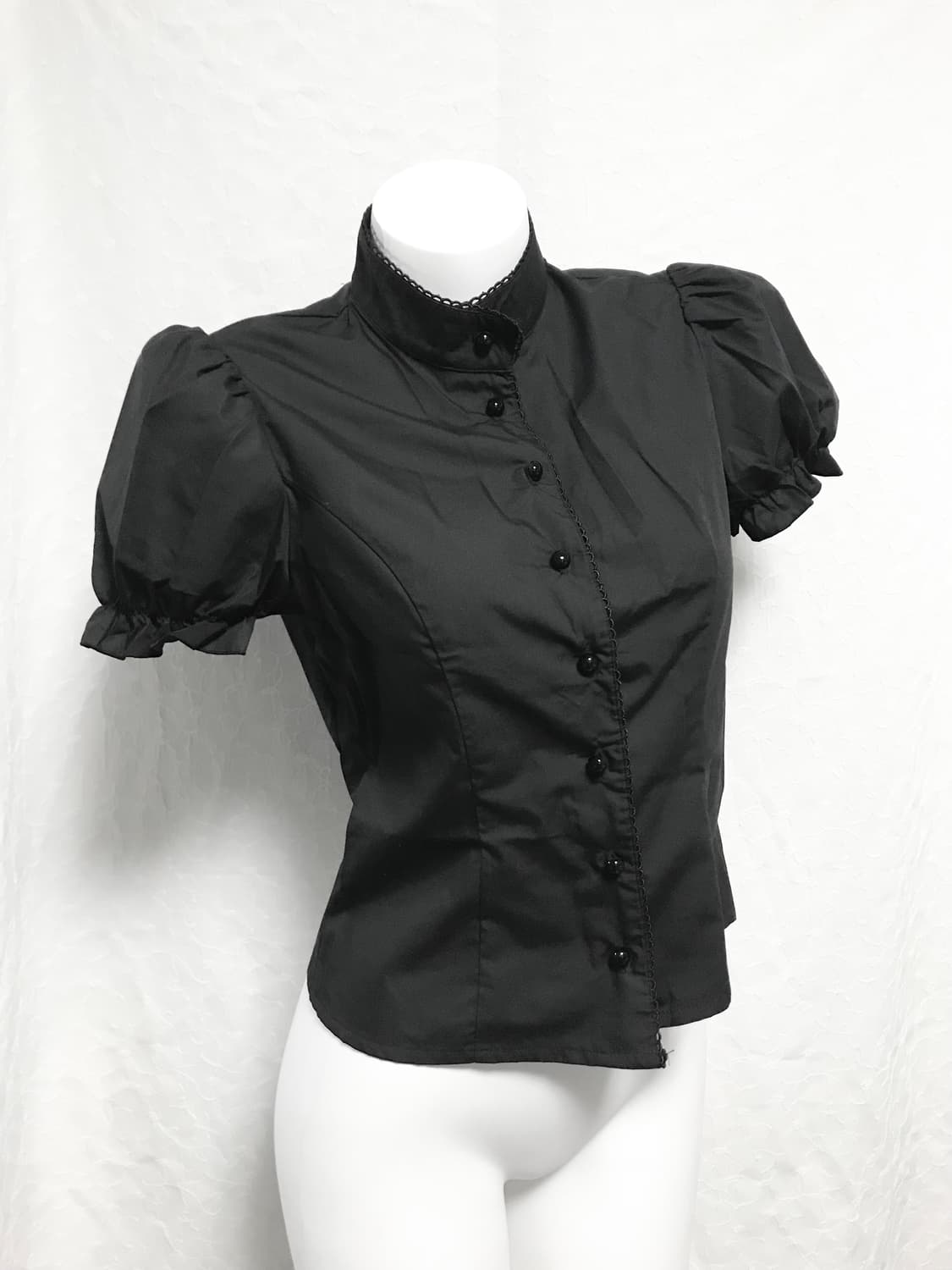 빈티지 bodyline 바디라인 고스 펑크 차이나 퍼프 셔츠 블라우스 상품이미지1
