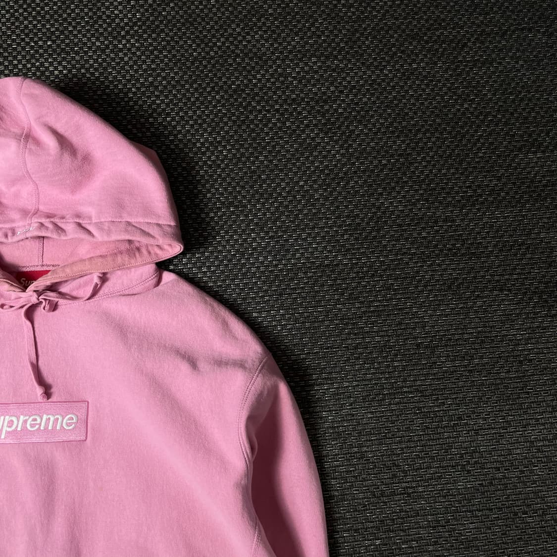 슈프림 핑크 박스로고 후드 스웻셔츠 L 상품이미지3