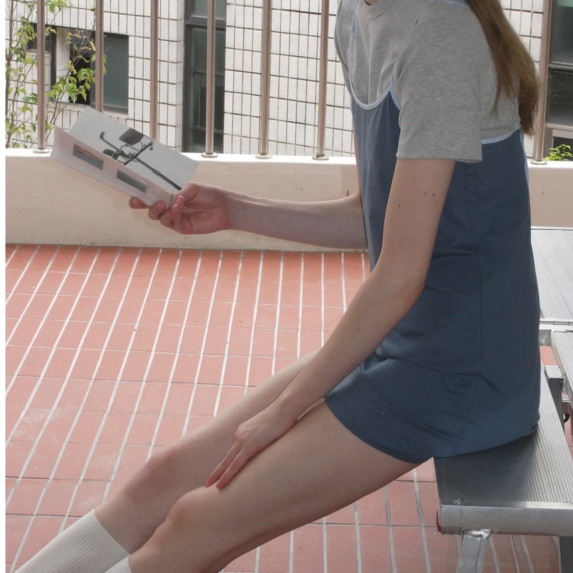 로우클래식 ORGANIC SILKET JERSEY DRESS - BLUE 상품이미지2