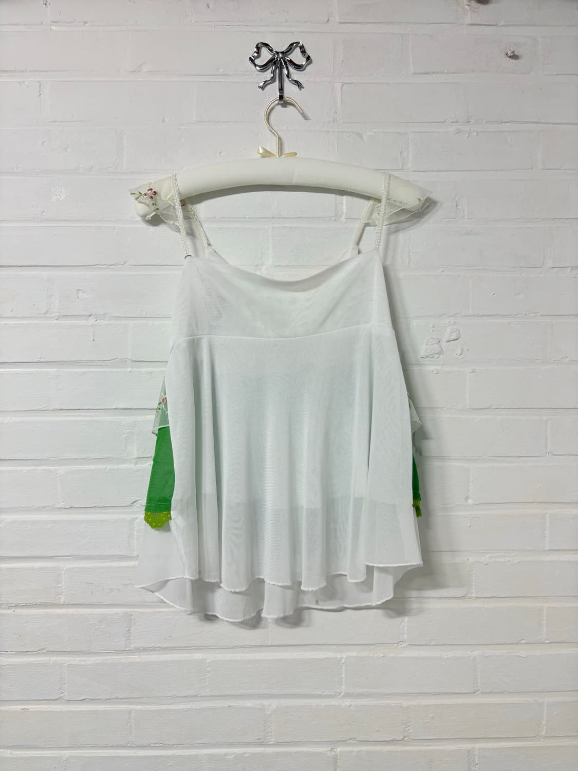 jpn vintage fairy green point blouse 상품이미지2
