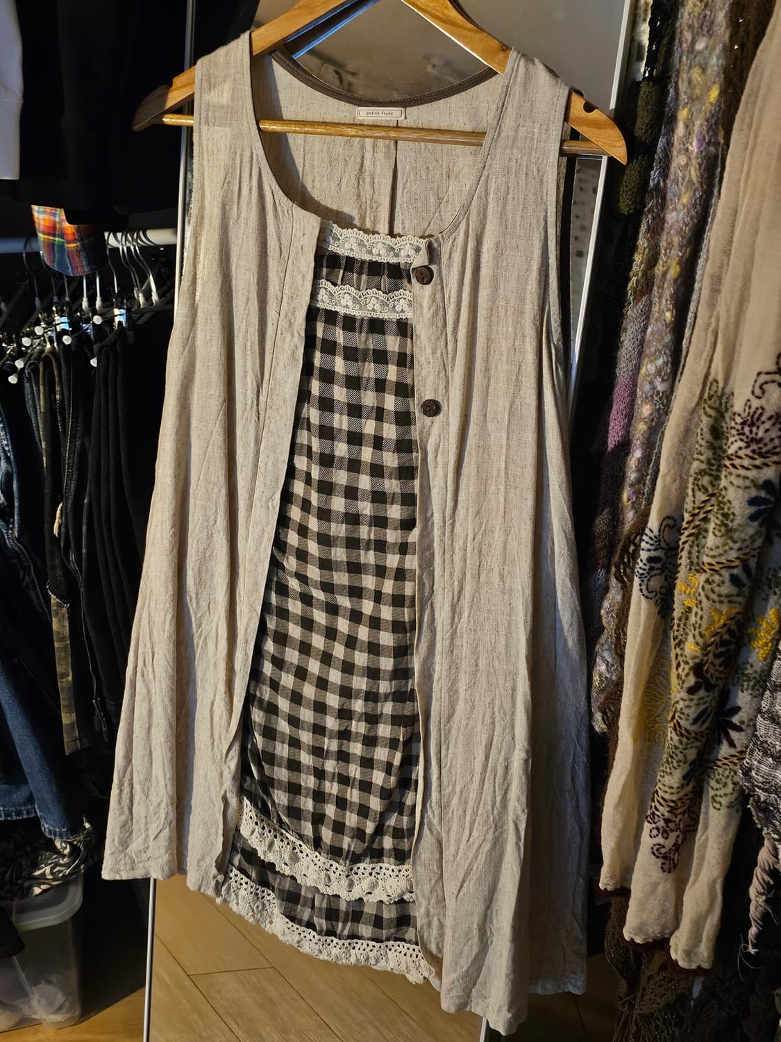 모리걸 브라운 체크 바선생 상품이미지1