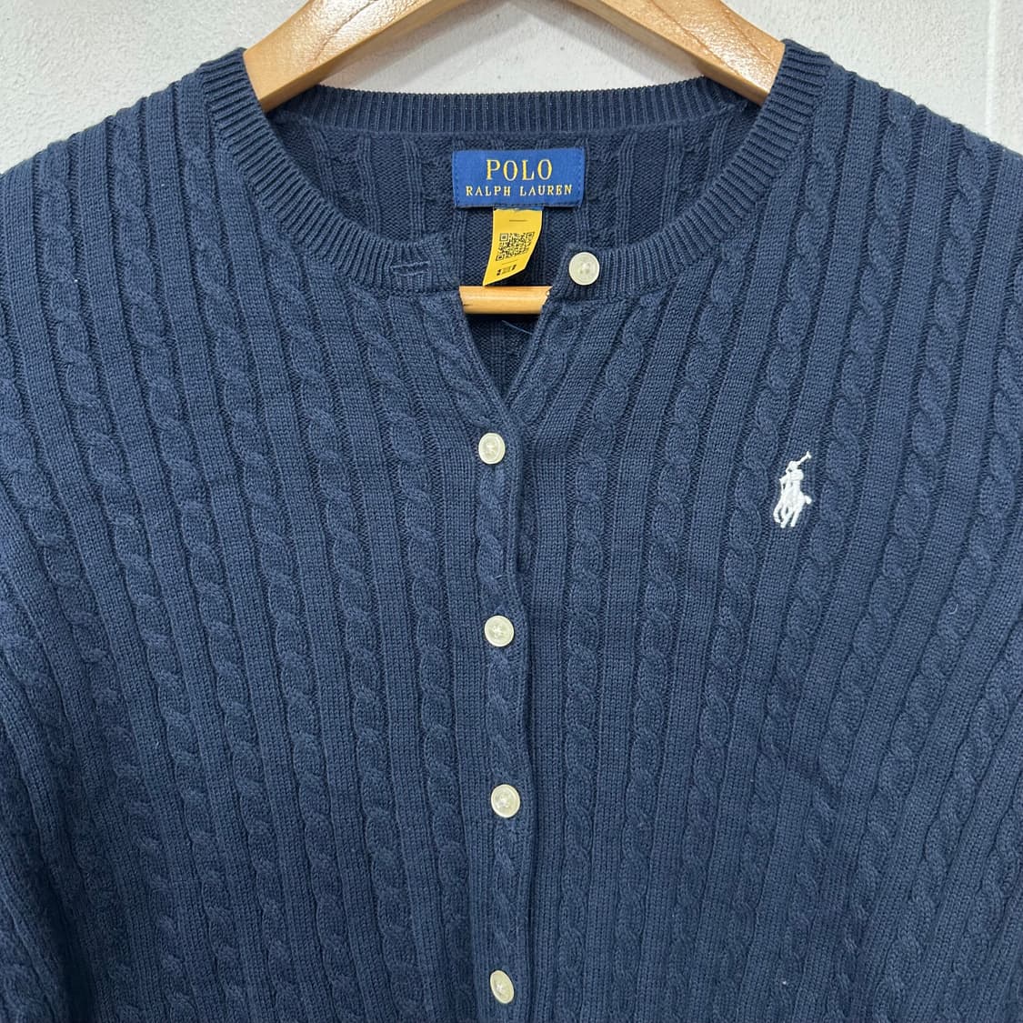 폴로 꽈배기 니트 가디건 상품이미지2