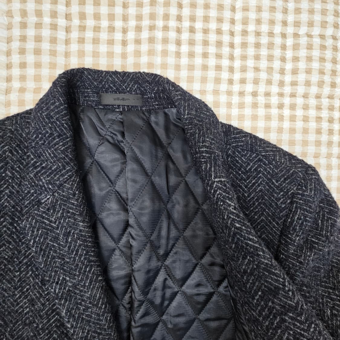 코모도스퀘어 헨링본 울 코트 남자100 상품이미지6