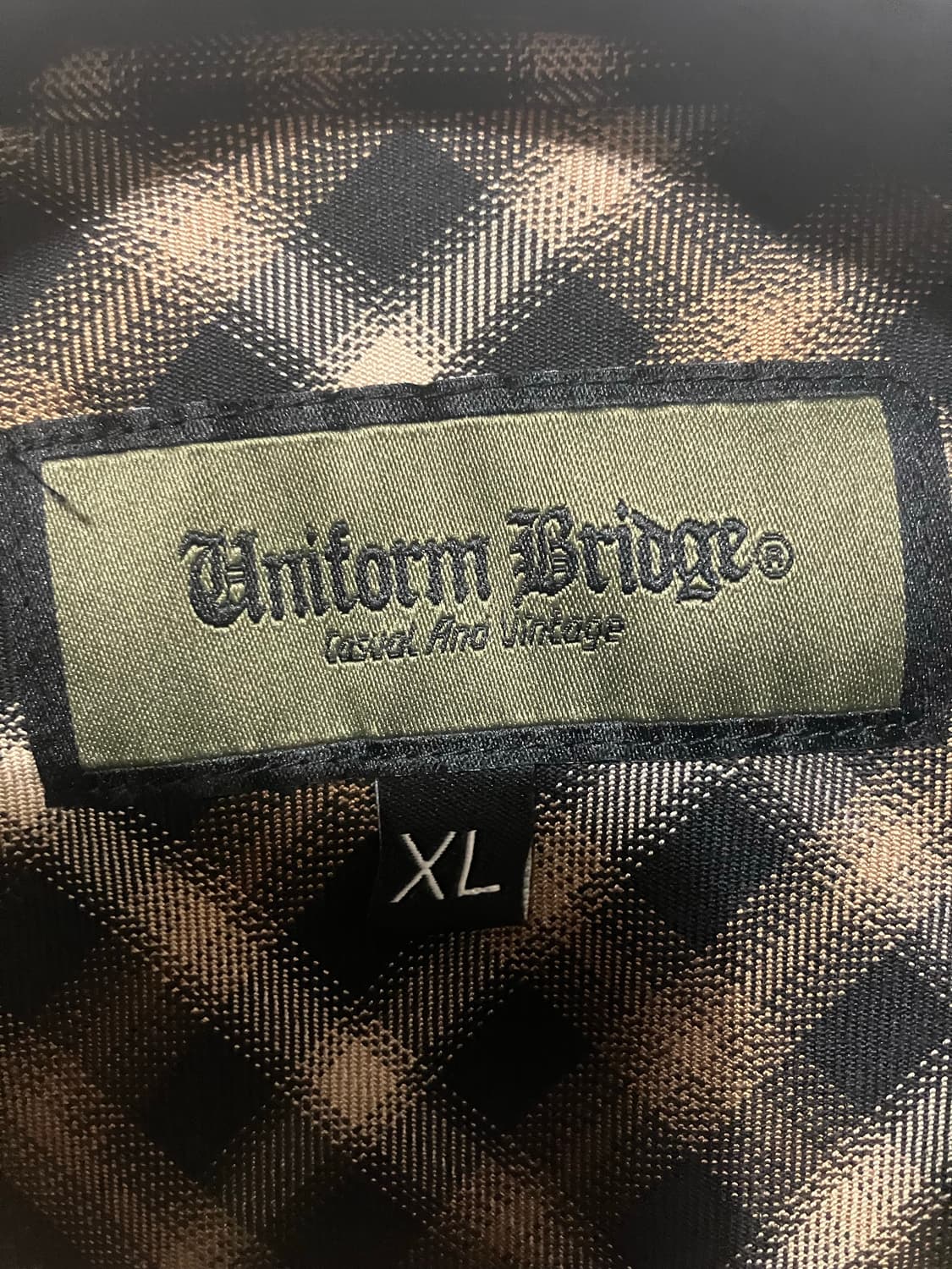 유니폼브릿지 - 웨스턴 체크 셔츠 (베이지) 상품이미지3