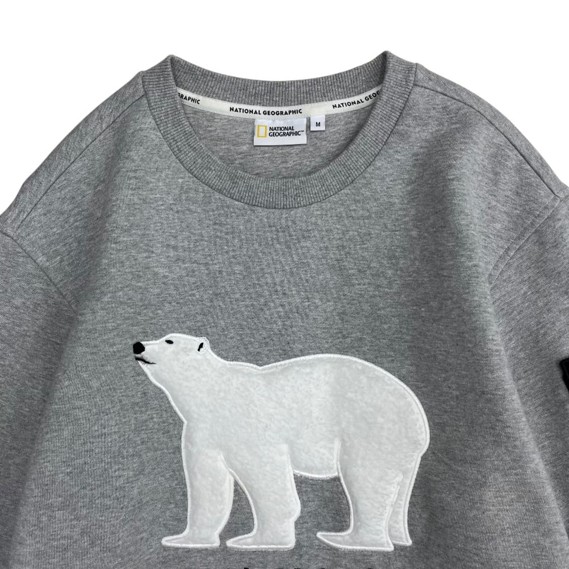 네셔널지오그래픽 빅로고 북극곰 자수 맨투맨 M 상품이미지4