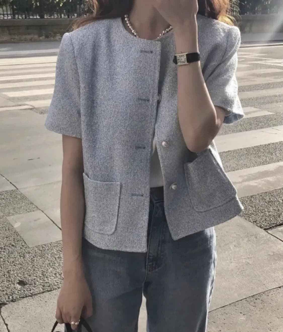 아카이브제이투유 트위드 자켓  상품이미지1