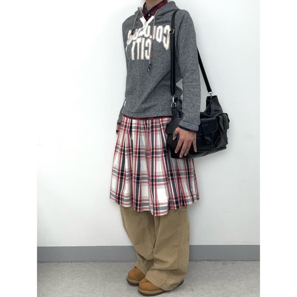 빈티지 레이어드 후드티 y2k 상품이미지3