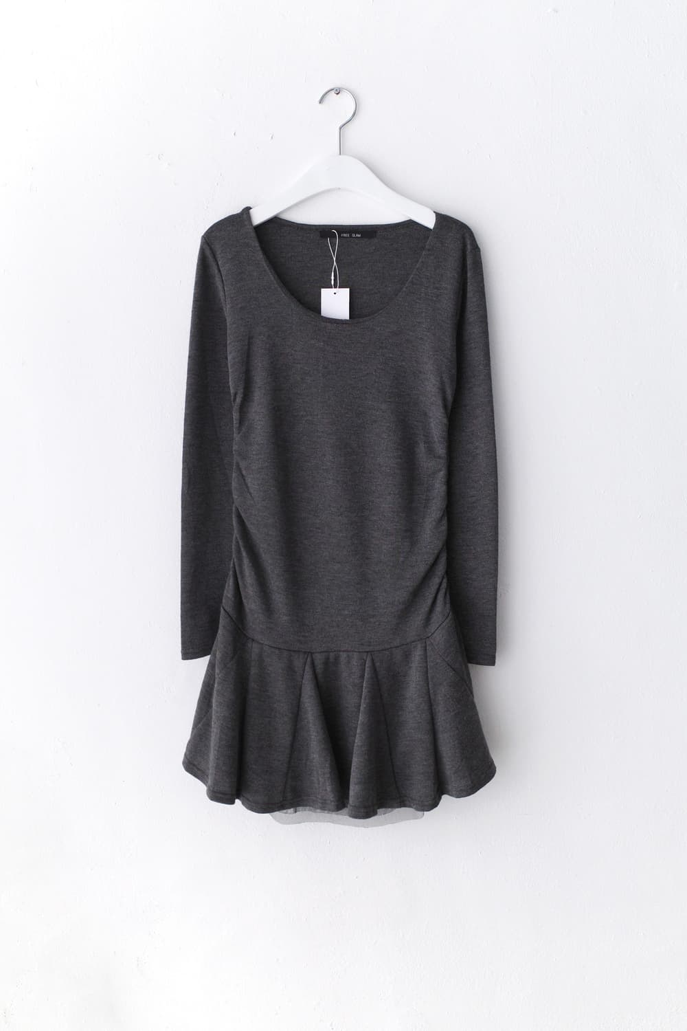 shirring flared one-peice 상품이미지1