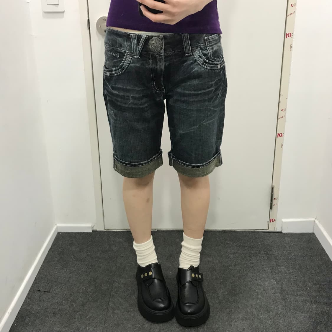  Oririn Jeans 펑크 y2k 데님 팬츠 반바지 상품이미지4