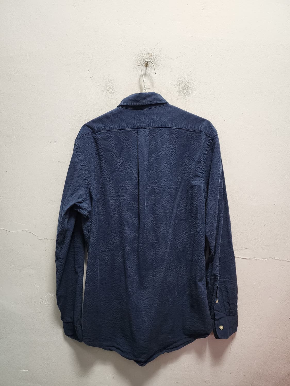 폴로 시어서커 클래식핏 네이비 셔츠 상품이미지2