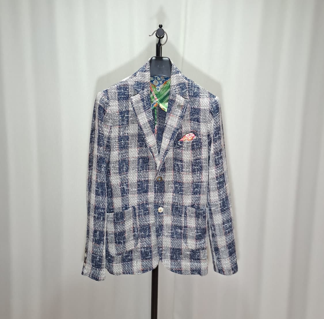 (택포) BOB 이태리정품 핸드메이드 보카시 체크블레이져 L B742 상품이미지1