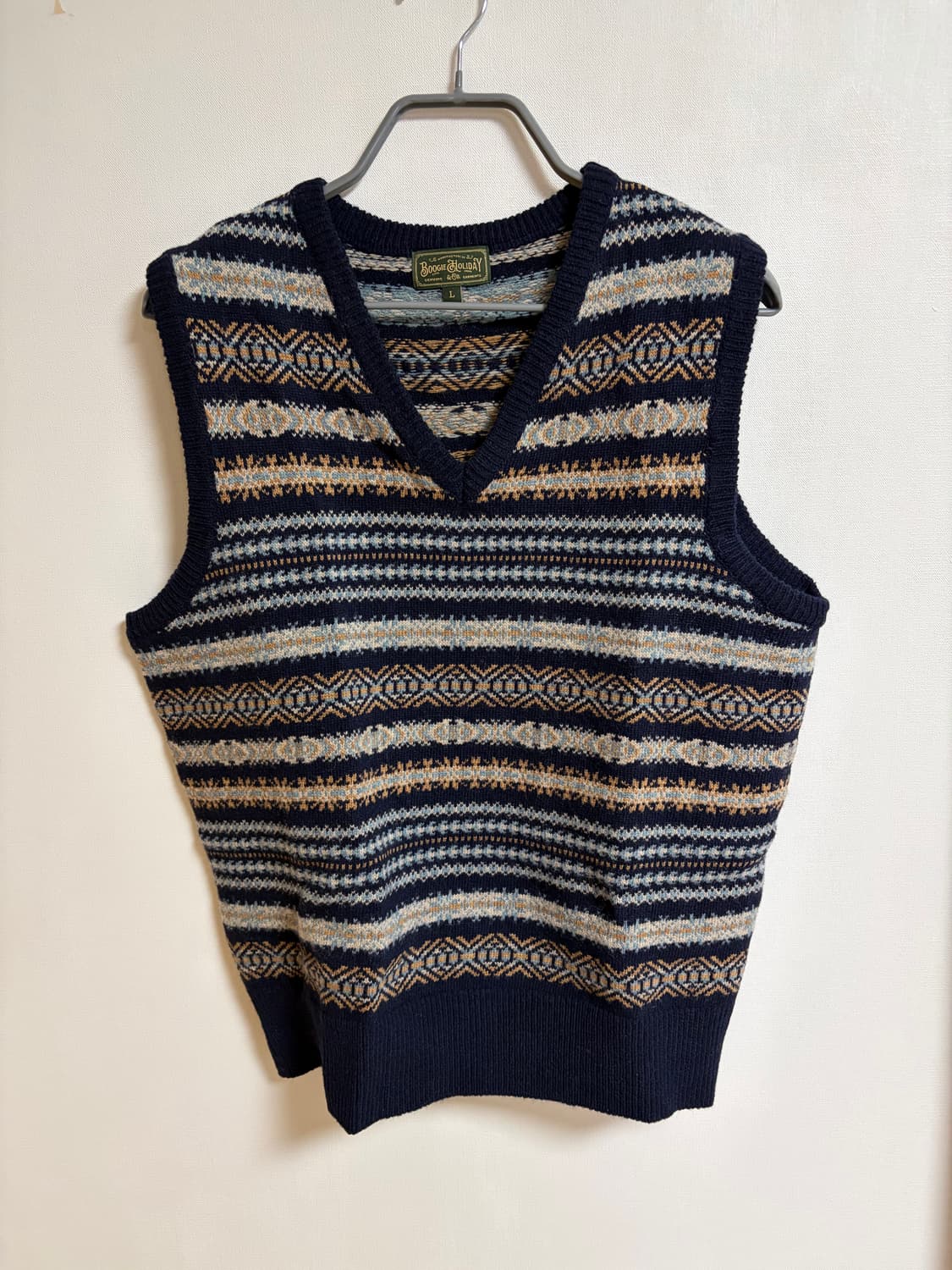 [L]부기홀리데이 페어아일 니트 베스트 상품이미지1