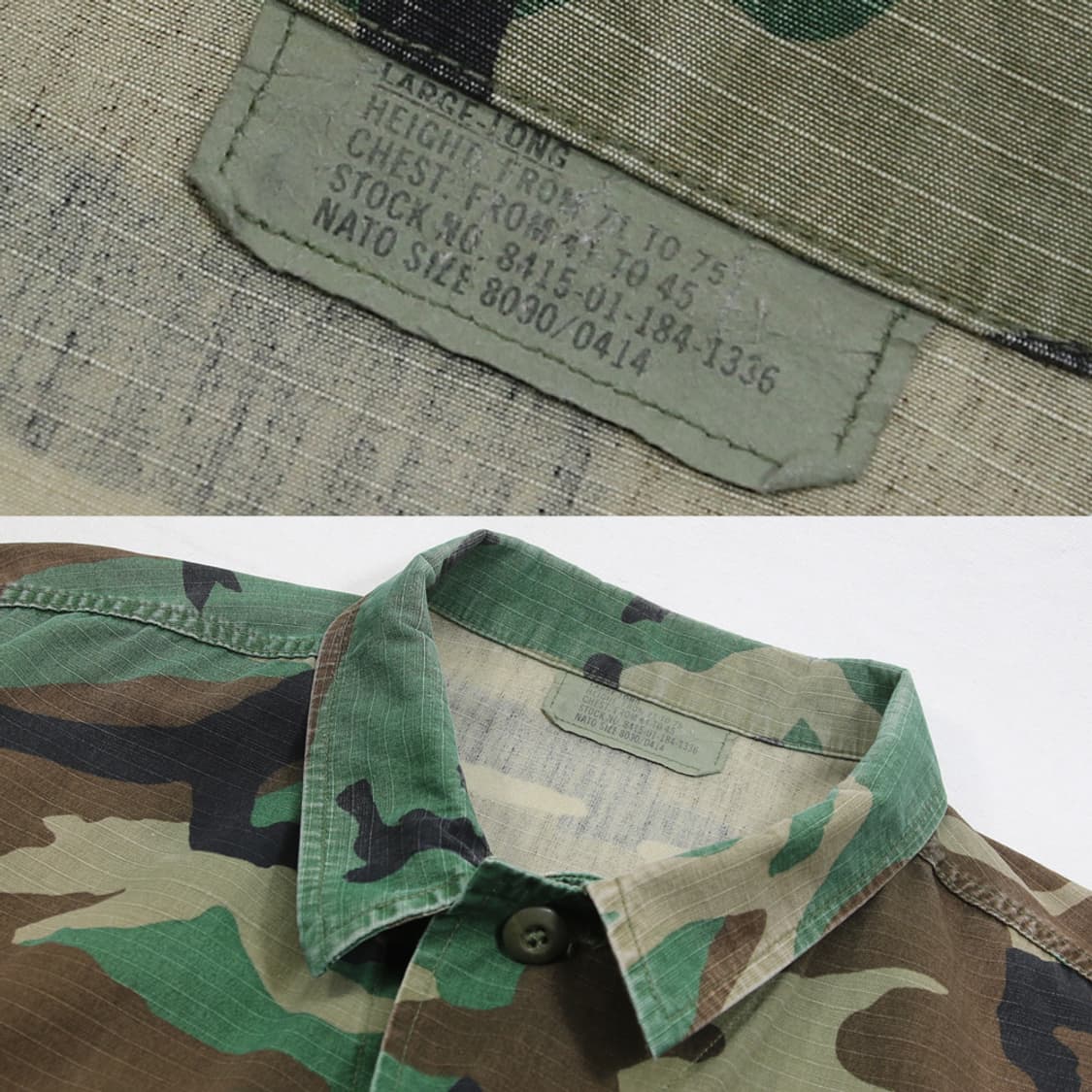 (착용컷) U.S.ARMY B.D.U. 립스탑 카모 퍼티그 자켓 (L) 상품이미지5