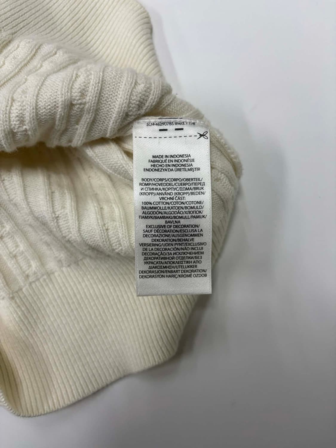 폴로 랄프로렌 화이트 꽈배기 케이블 걸즈 니트 가디건(XL) 상품이미지5