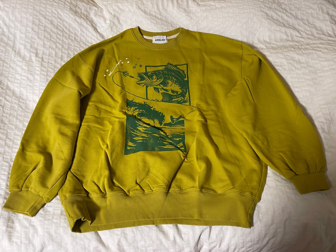 앵글런 Anglan Graphic Sweat Shirt Yellow 상품이미지1