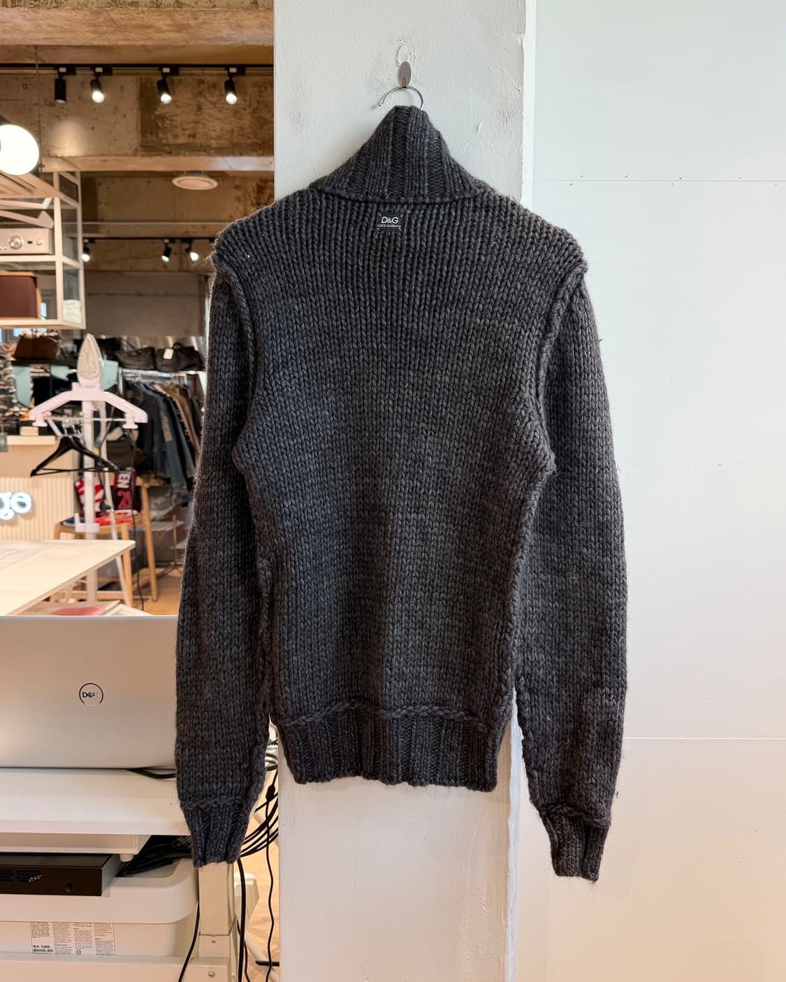 돌체앤가바나 차콜 알파카울 집업 니트  상품이미지7