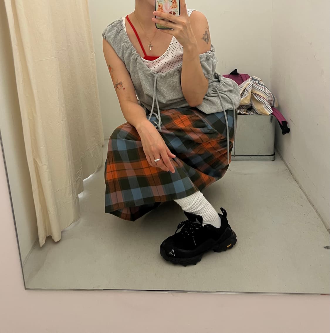 베이스레인지 갈린 스커트 프레임 플래드  상품이미지1