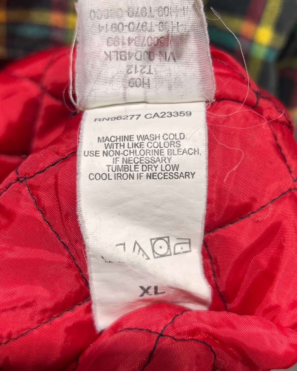 XL 반스 퀼팅 안감 체크패턴 자켓 상품이미지6