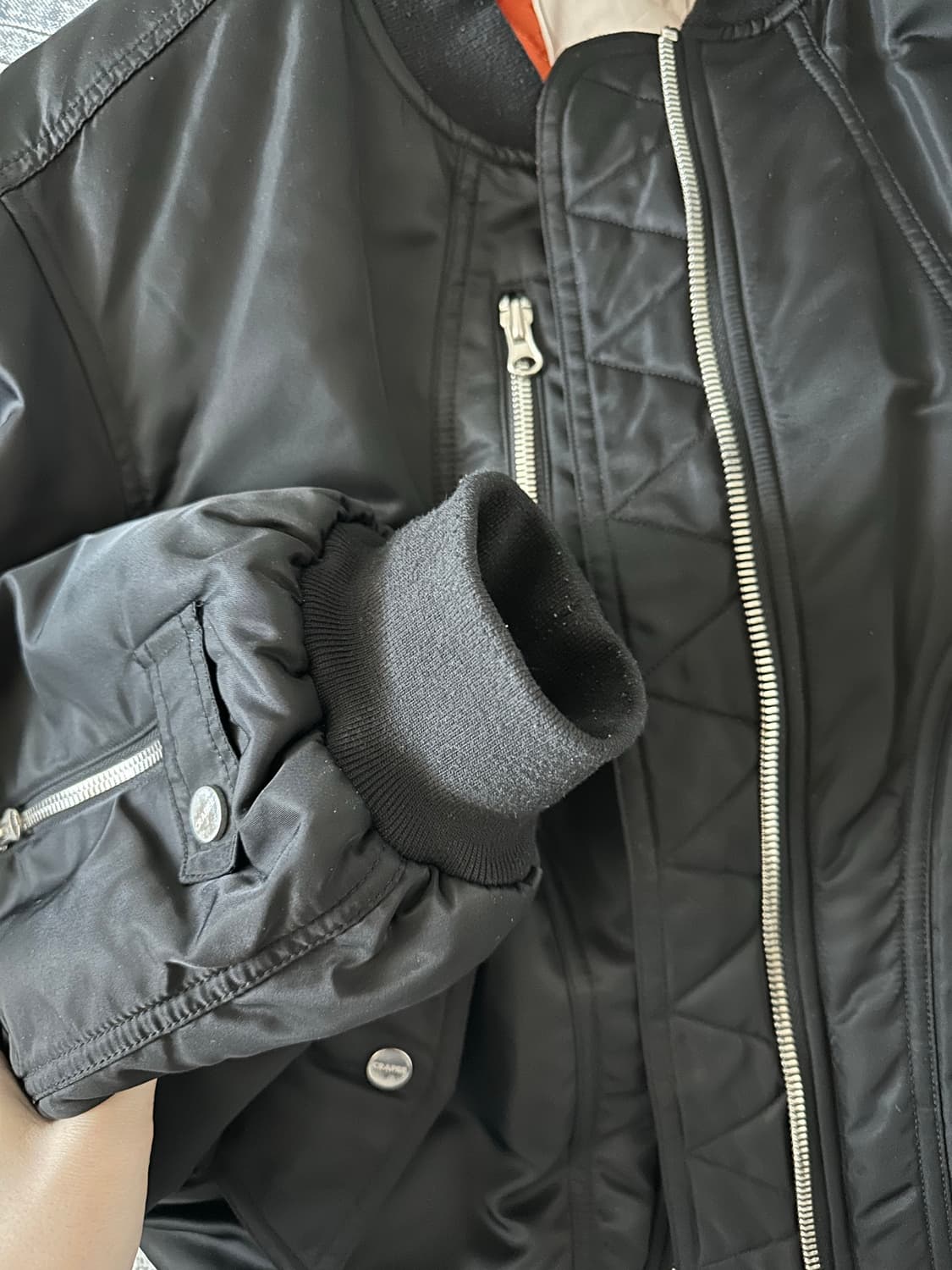 1사이즈) 크레이퍼 봄버 ma1 블랙 상품이미지6