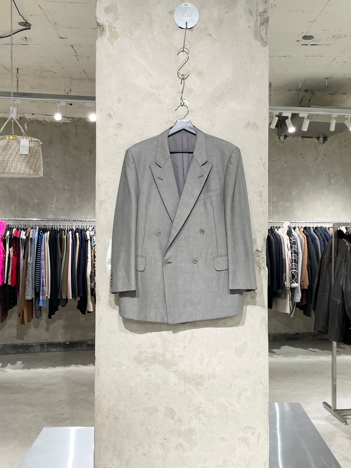 버버리 그레이 스트레치 1B 울 블레이저 상품이미지1