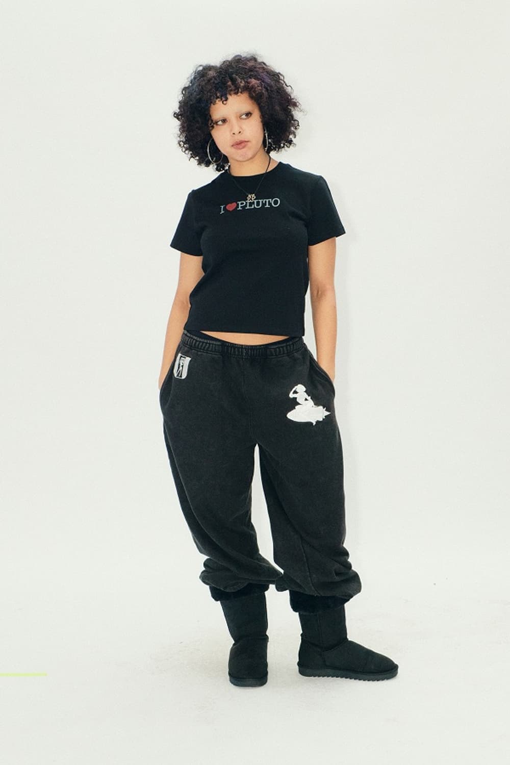 I Love Pluto T-Shirt Black 상품이미지2