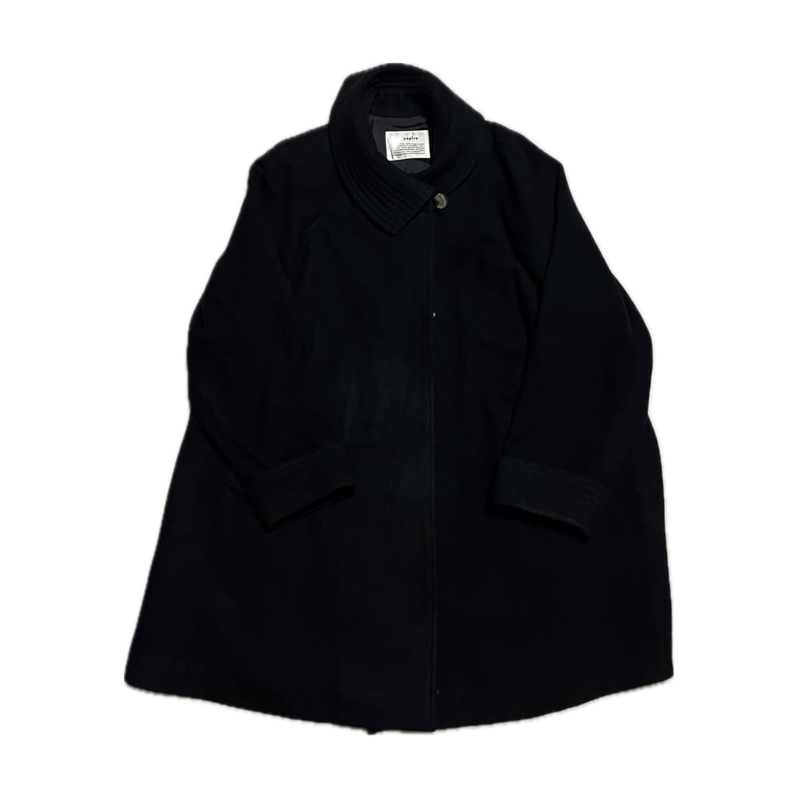 빈티지 카라 블랙 울 코트 상품이미지2