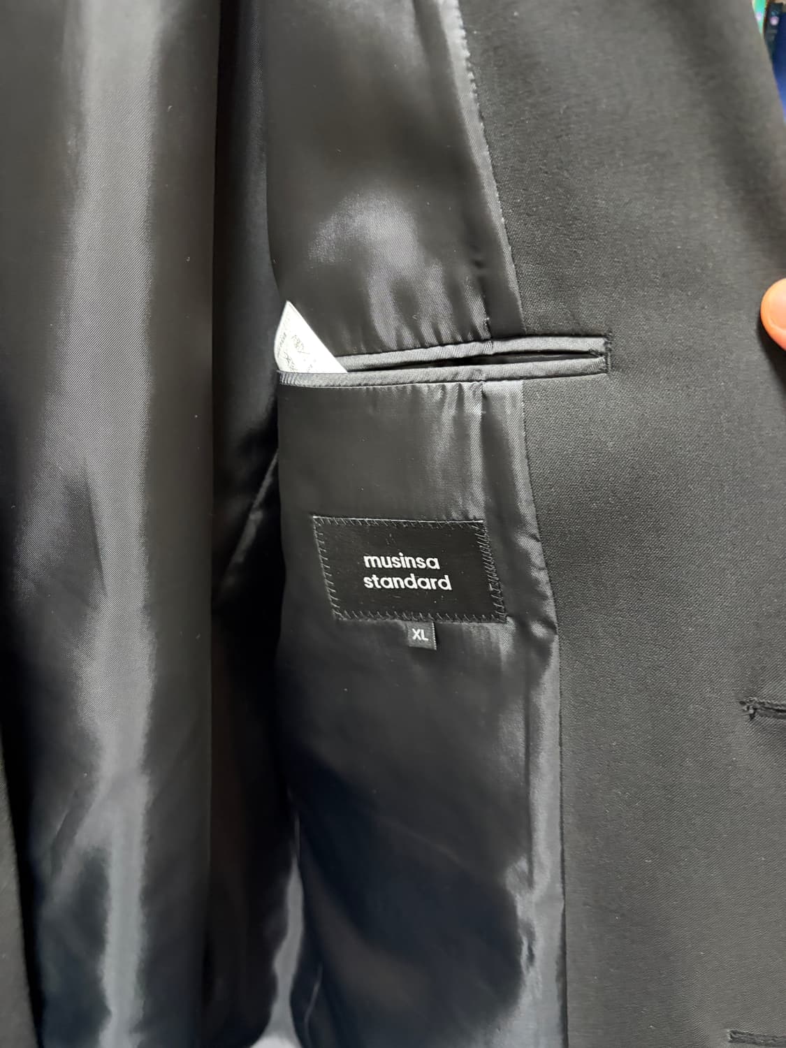 무신사 오버사이즈 블레이저 블랙-XL/ 베이지 2XL 상품이미지4