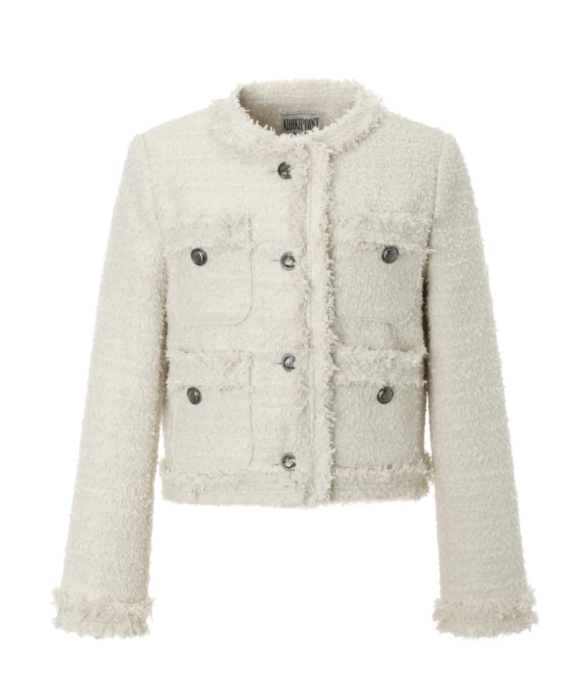 카키포인트 아이보리 앤틱 트위드 숏자켓 상품이미지2