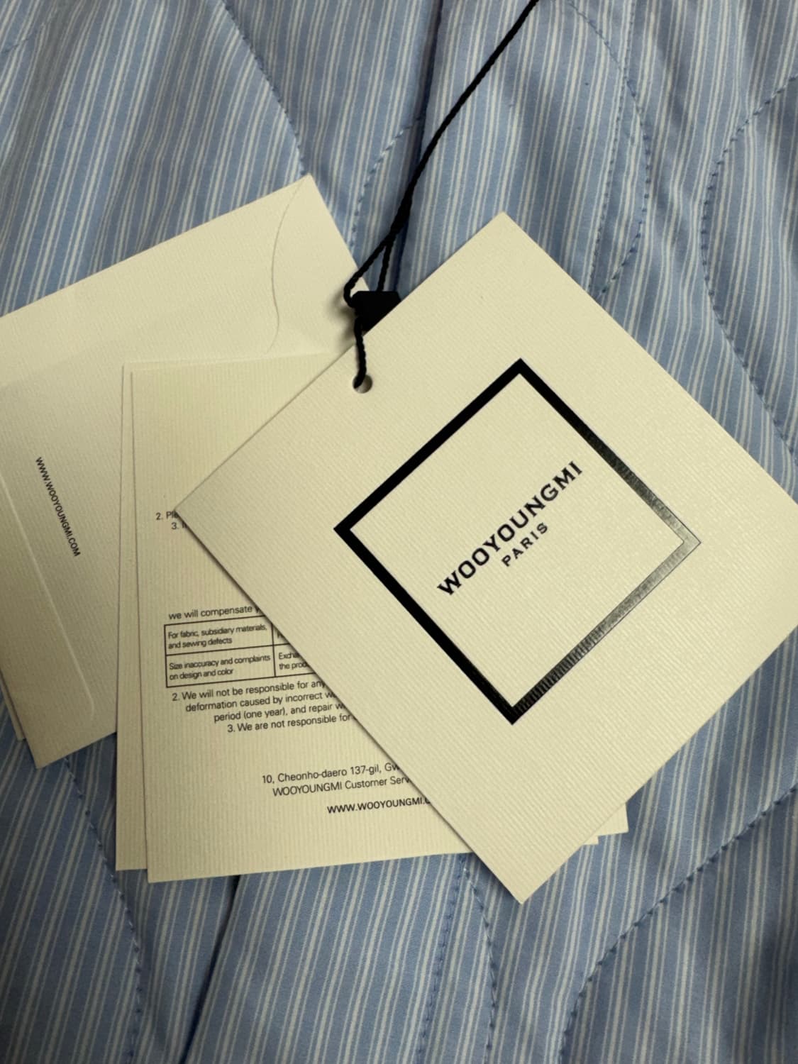 우영미 패디드 스트라이프 자켓 (미사용 새제품 백화점) 상품이미지4