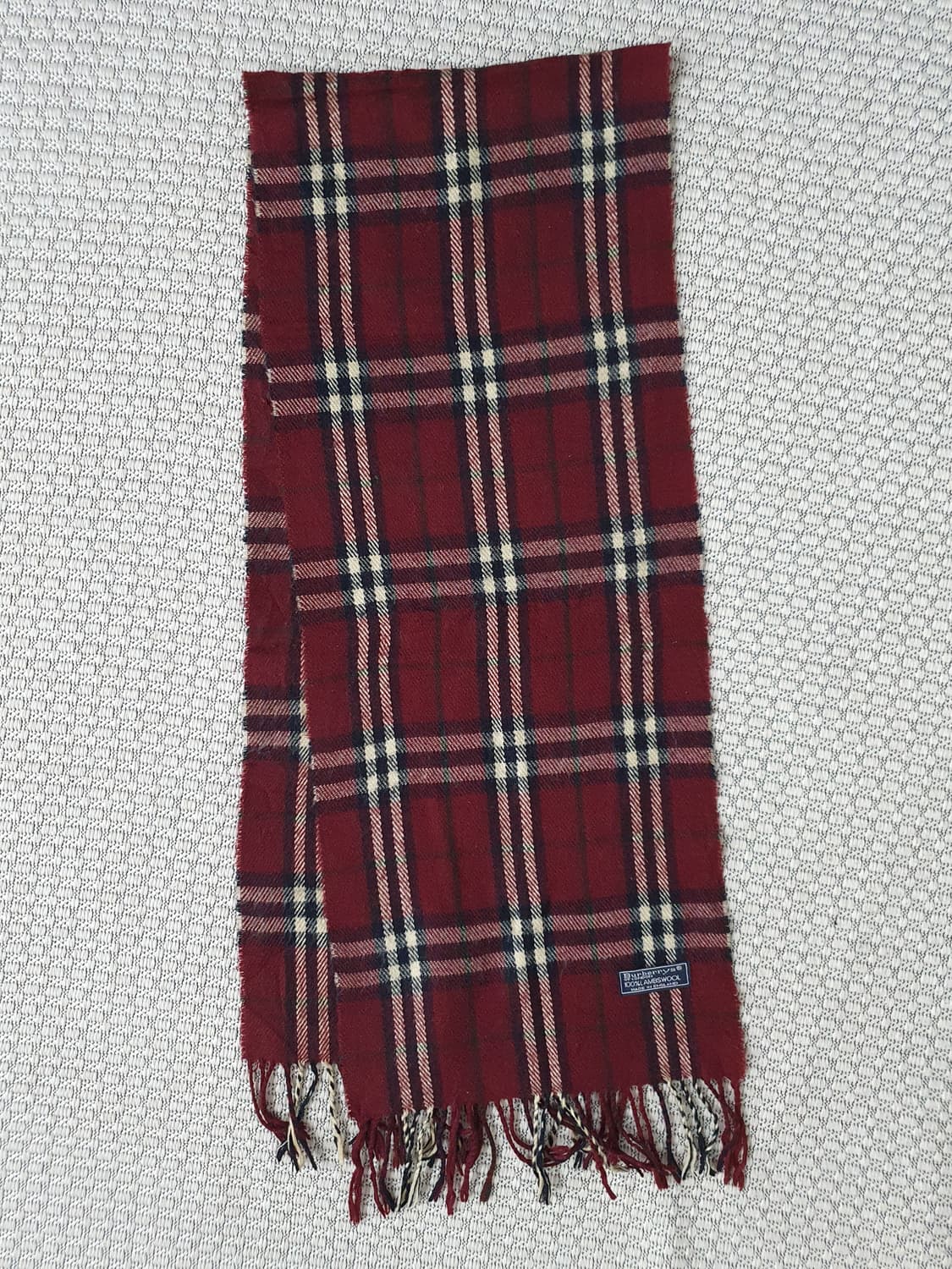 1980 버버리 울 머플러 상품이미지1