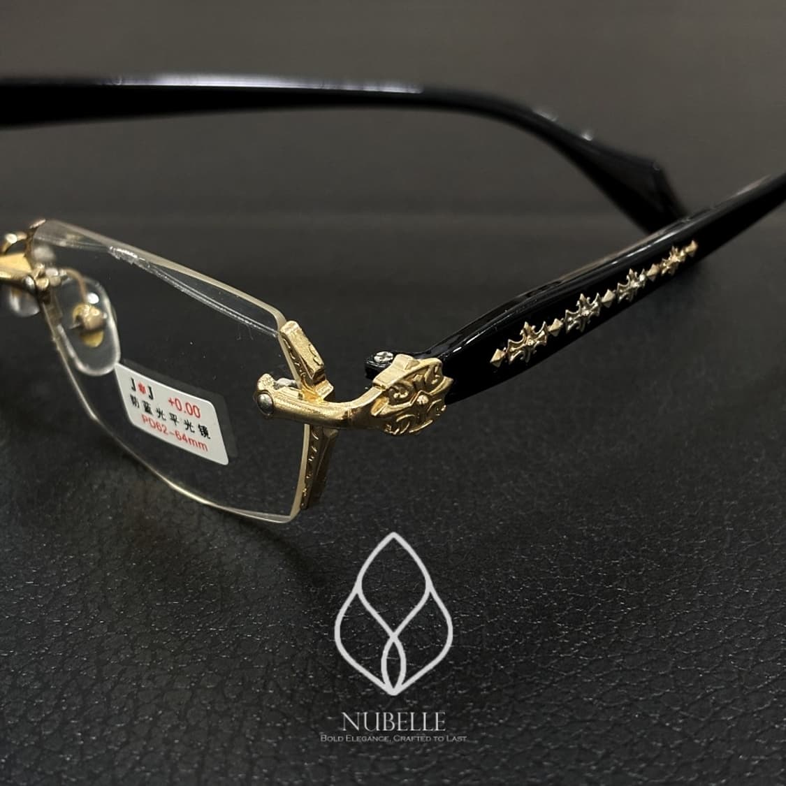 🌗 Cross rimless glasses / 크로스 긱시크 무테안경 상품이미지3