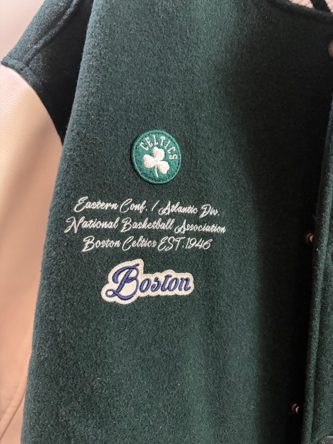 NBA 보스턴 셀틱스 바시티 자켓 야구점퍼 s 90사이즈 판매 상품이미지4