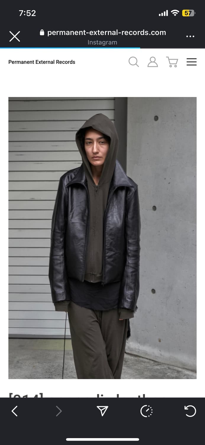 3) 머듈 014 블랙 레더 자켓 상품이미지1