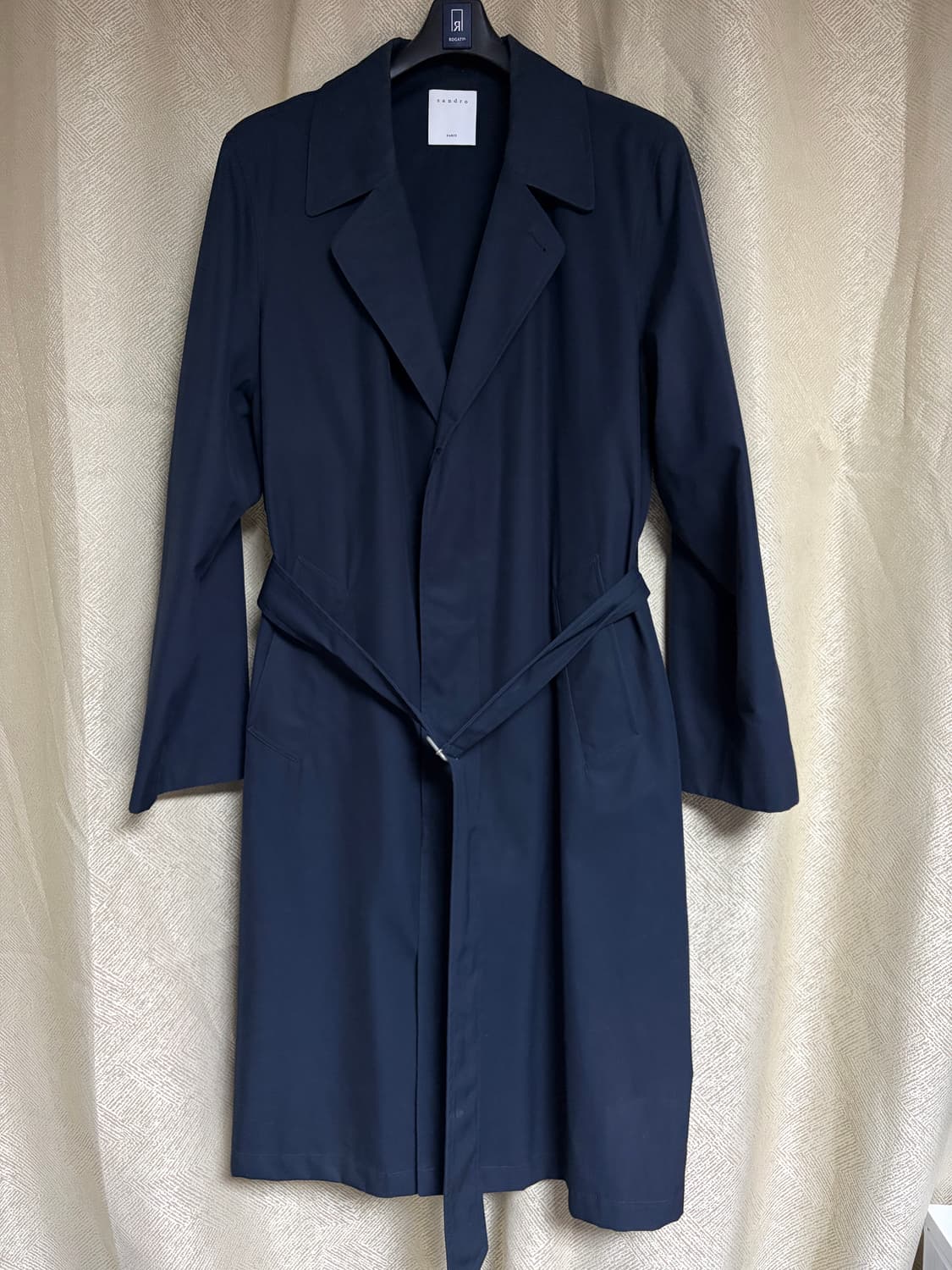 [XL] 산드로 벨티드 트렌치 코트 네이비 상품이미지1