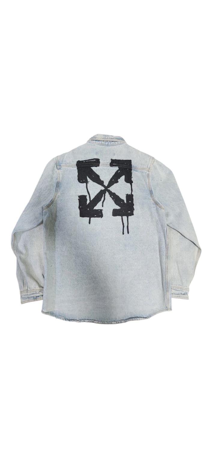 오프화이트 Off-White 헤비 연청 데님 셔츠 자켓 상품이미지2
