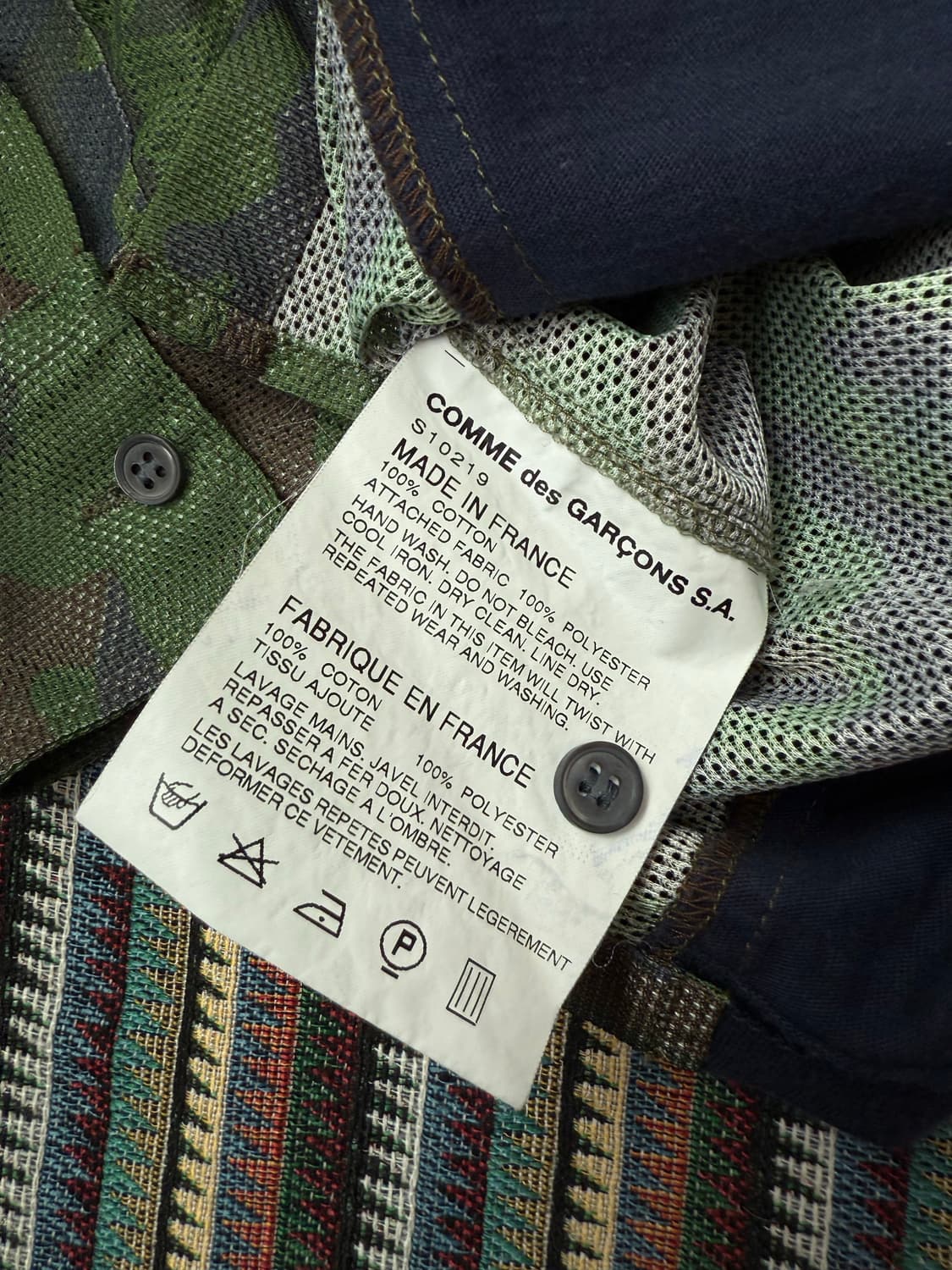 꼼데가르송 셔츠 카모 롱슬리브 상품이미지4