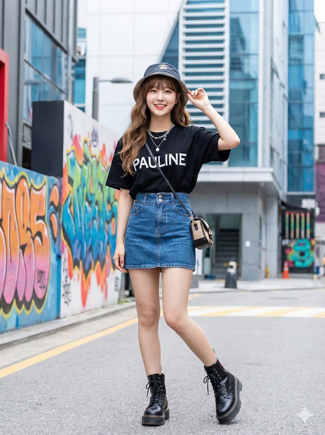 스튜디오 톰보이 Pauline 블랙 반팔 티셔츠_FREE 상품이미지1