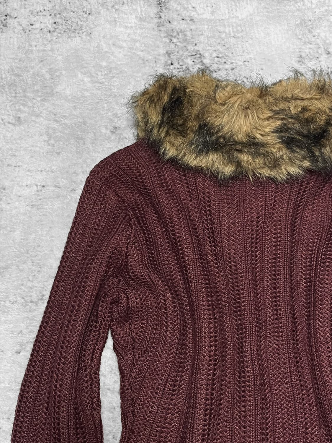 00s punk fur cardigan  상품이미지6