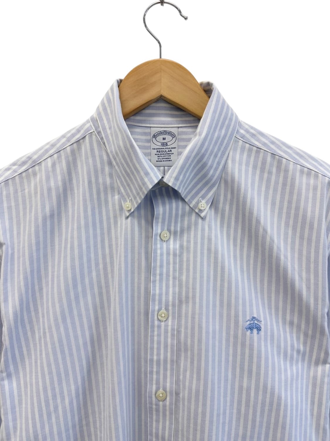 브룩스브라더스 스트라이프 셔츠 화이트&스카이블루 (M) 상품이미지2