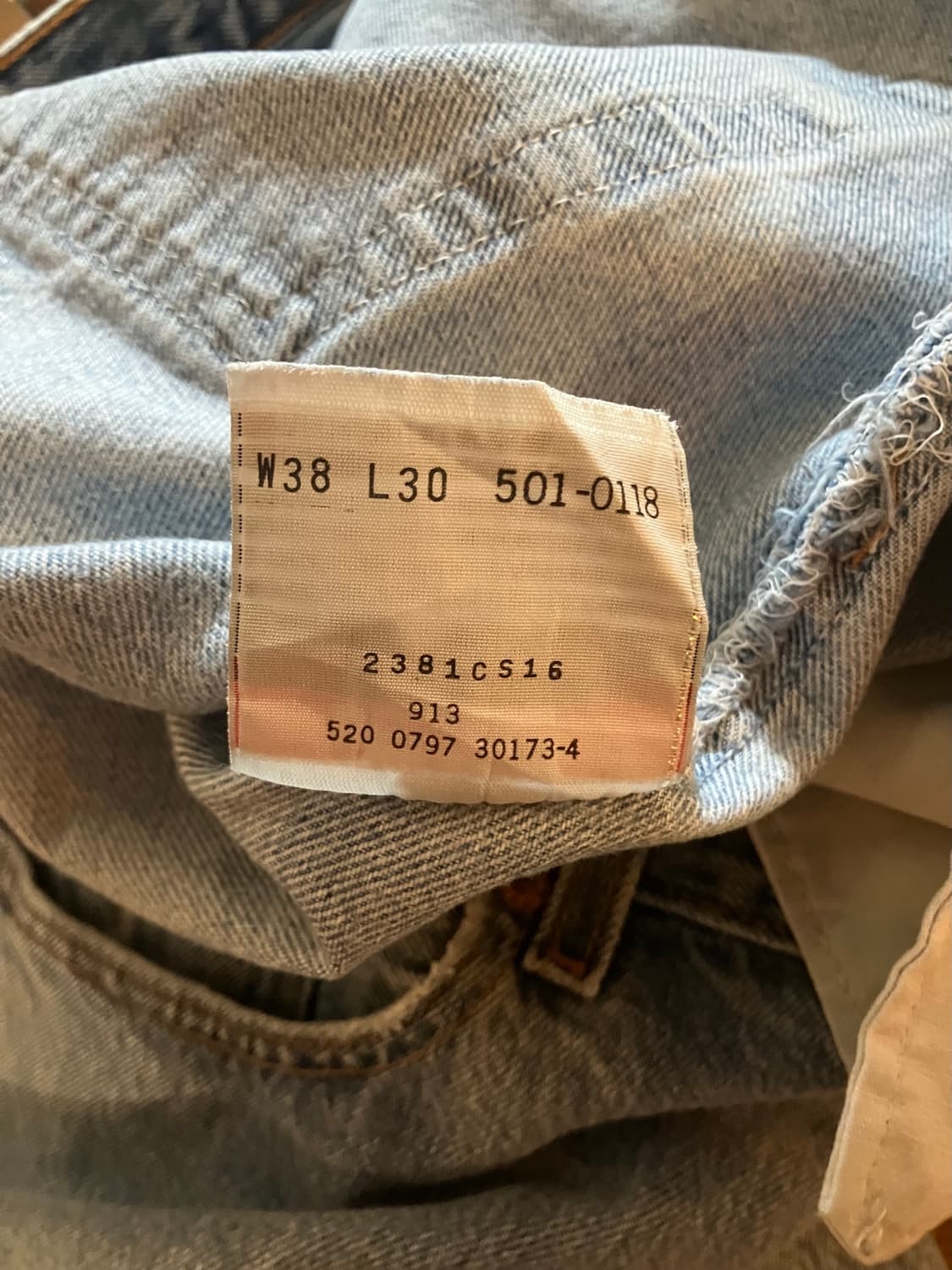 90s USA 빈티지 리바이스 501 데님 팬츠 상품이미지10