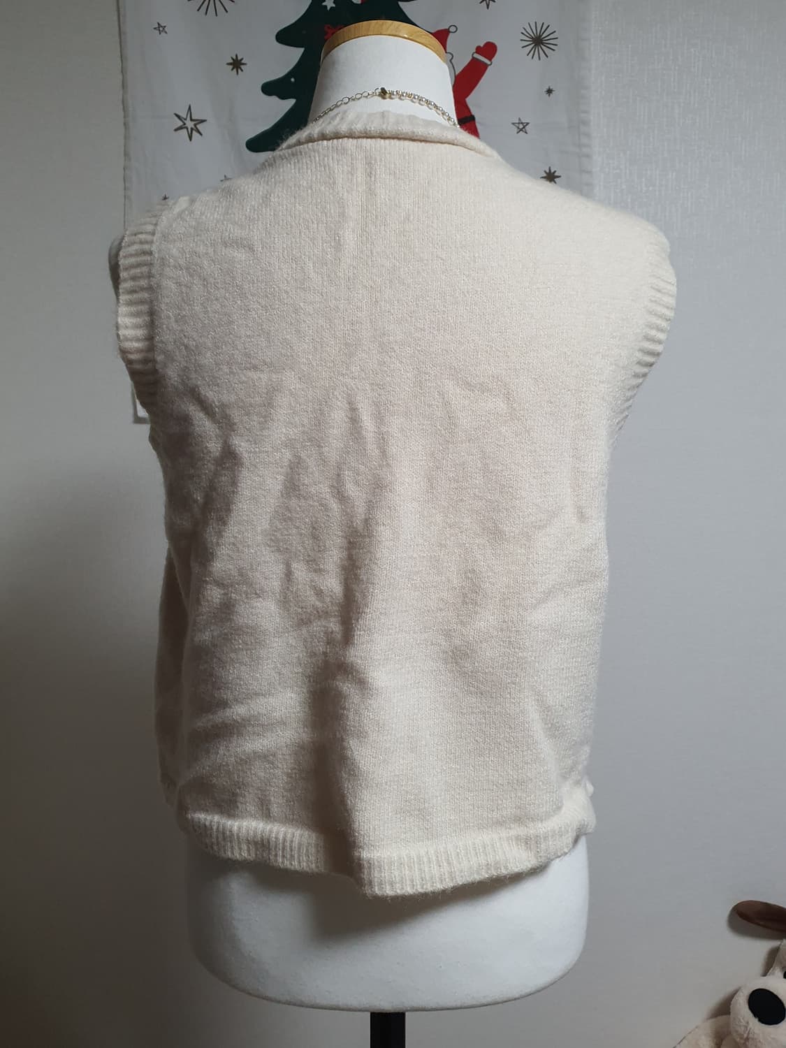 [빈티지] 아이보리 니트 조끼 레이스업 스타일 상품이미지5