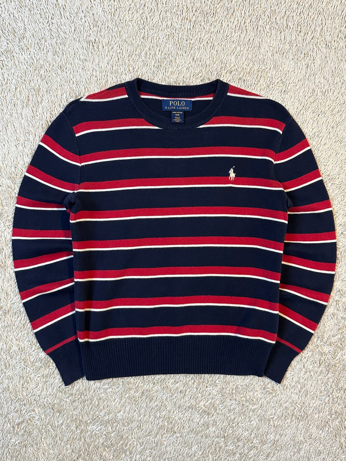 매장판) 폴로 랄프로렌 신형 화이트포니 스트라이프 니트 상품이미지1