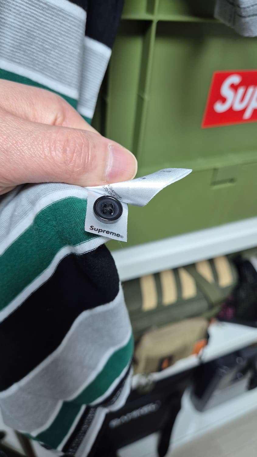 (19SS) Supreme Classic Logo Stripe Polo 상품이미지4